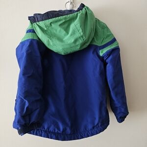Lands' End Kids Blue and Green ALL SEASONS COAT Rain Snow Winter Size 7